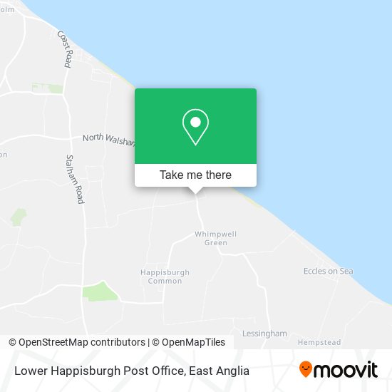 Lower Happisburgh Post Office map