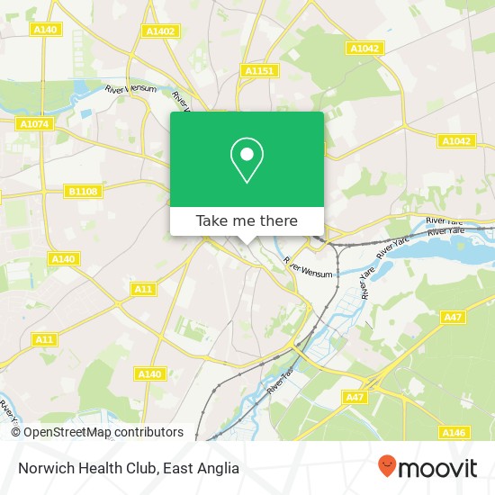 Norwich Health Club map