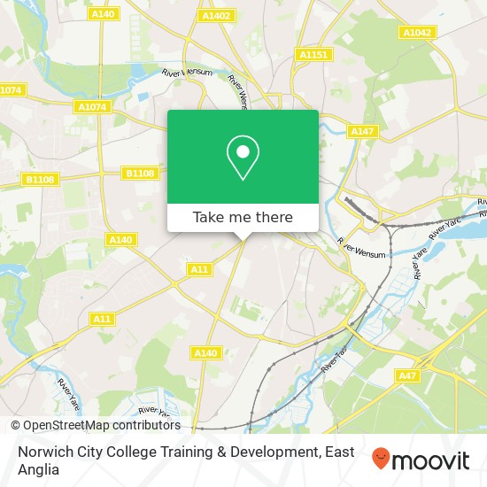 Norwich City College Training & Development map