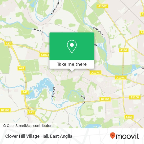 Clover Hill Village Hall map