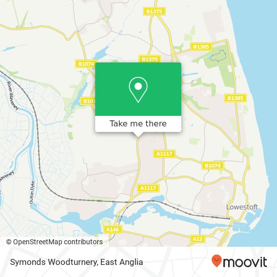 Symonds Woodturnery map