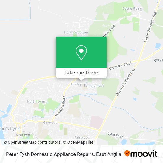 Peter Fysh Domestic Appliance Repairs map