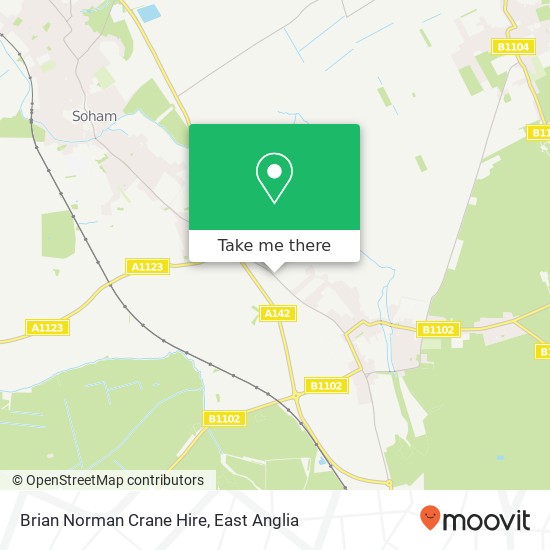 Brian Norman Crane Hire map