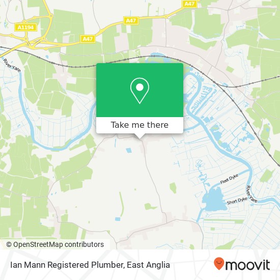 Ian Mann Registered Plumber map