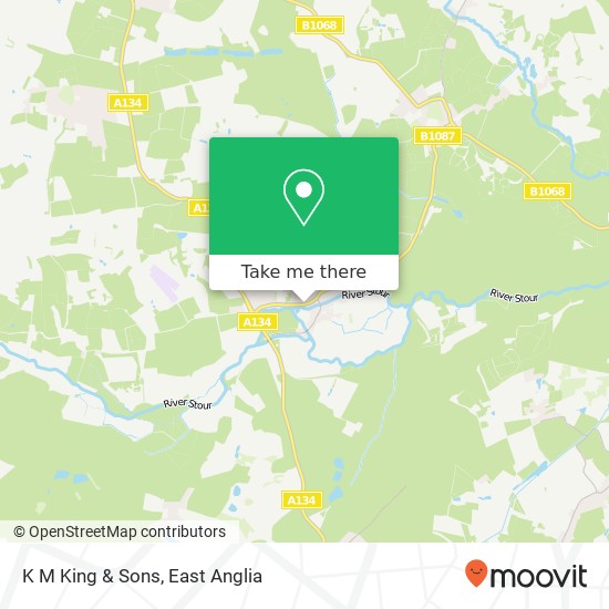 K M King & Sons map