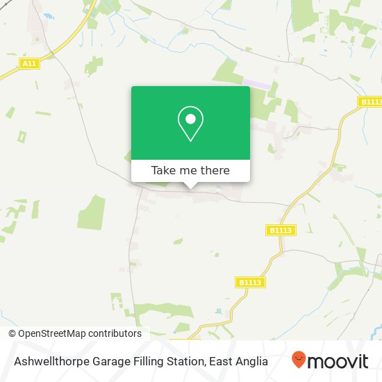 Ashwellthorpe Garage Filling Station map
