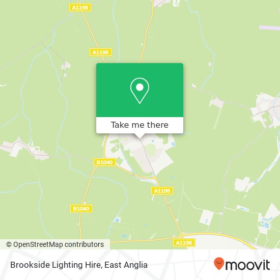 Brookside Lighting Hire map