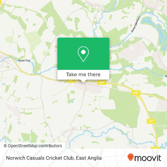 Norwich Casuals Cricket Club map