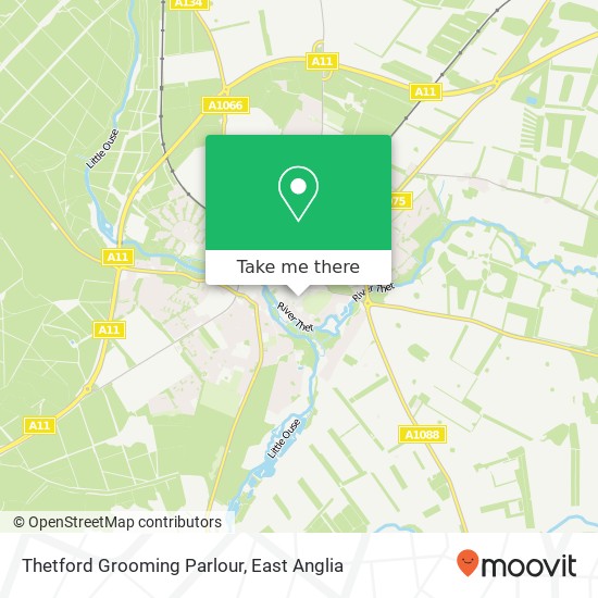 Thetford Grooming Parlour map