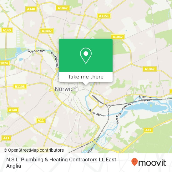 N.S.L. Plumbing & Heating Contractors Lt map