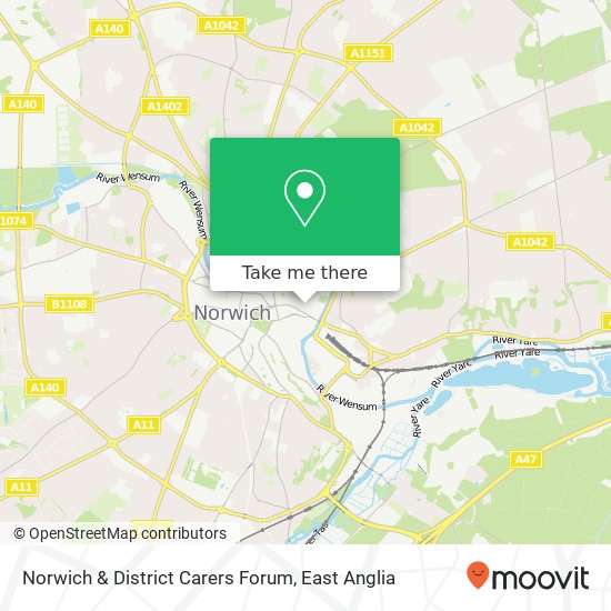 Norwich & District Carers Forum map
