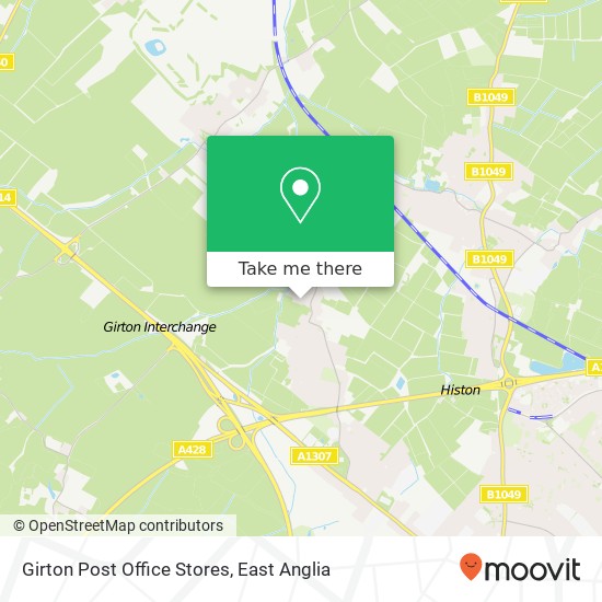 Girton Post Office Stores map
