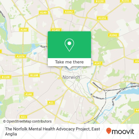 The Norfolk Mental Health Advocacy Project map