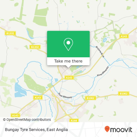 Bungay Tyre Services map