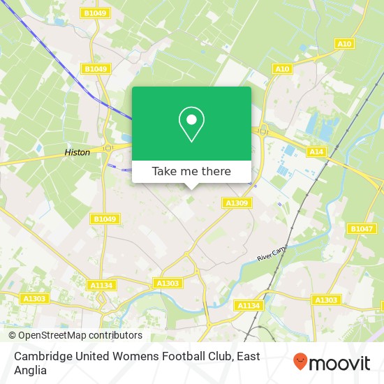 Cambridge United Womens Football Club map