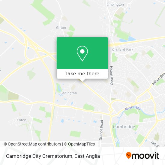 Cambridge City Crematorium map