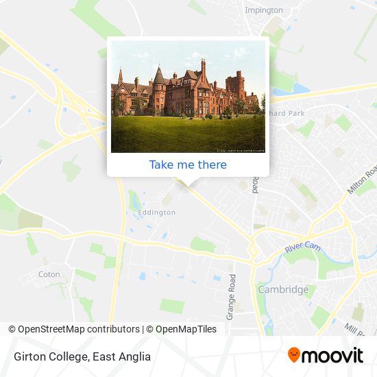 Girton College map
