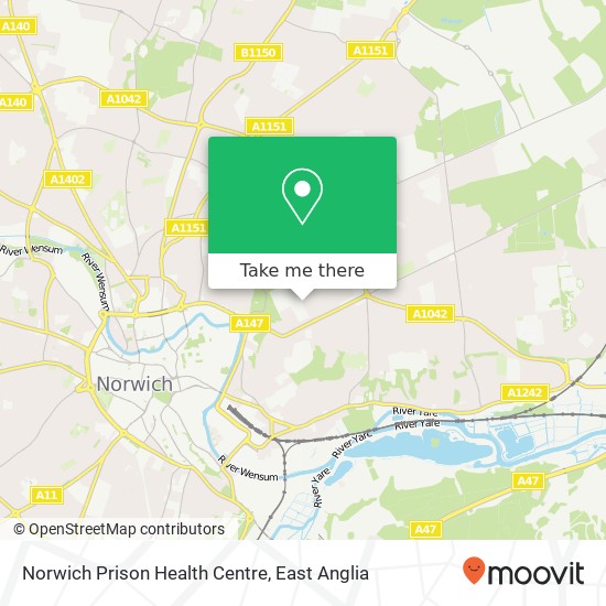 Norwich Prison Health Centre map