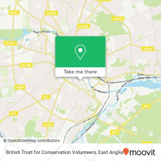 British Trust for Conservation Volunteers map