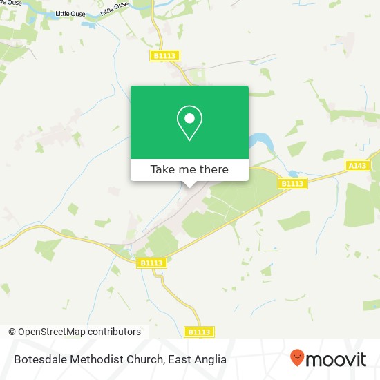 Botesdale Methodist Church map
