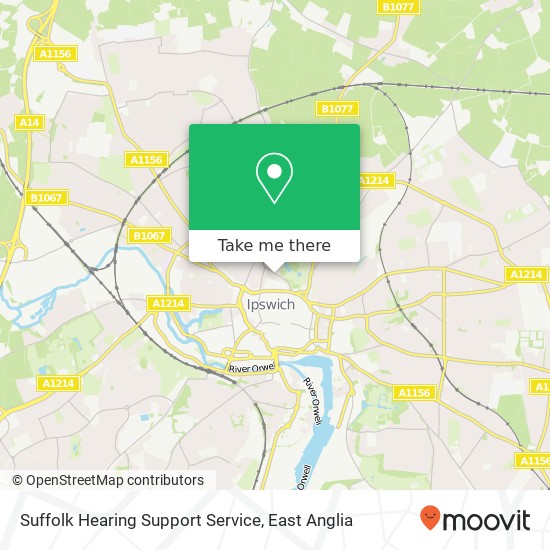Suffolk Hearing Support Service map