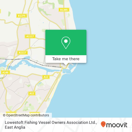 Lowestoft Fishing Vessel Owners Association Ltd. map