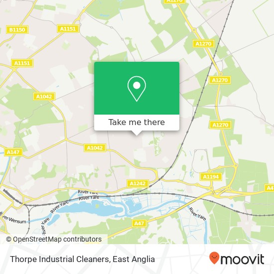 Thorpe Industrial Cleaners map
