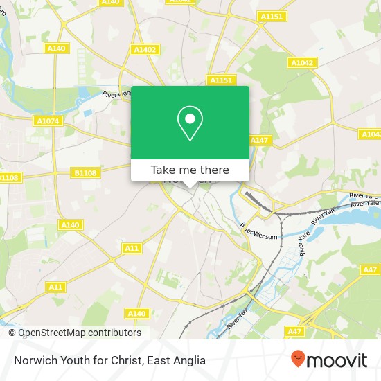 Norwich Youth for Christ map