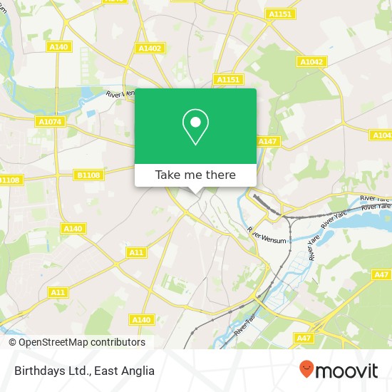Birthdays Ltd. map