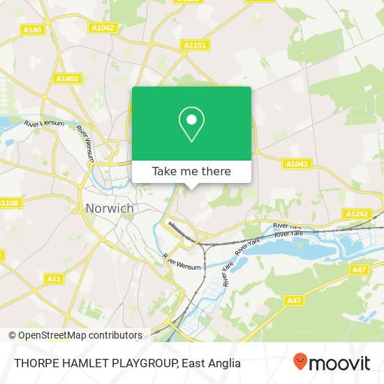 THORPE HAMLET PLAYGROUP map