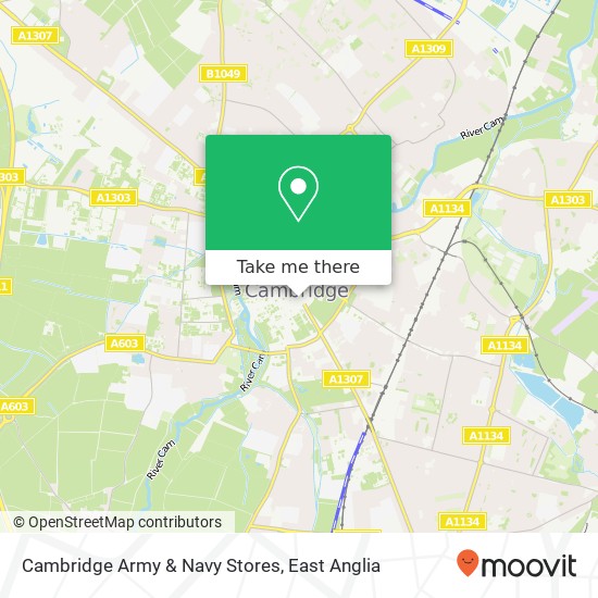 Cambridge Army & Navy Stores map