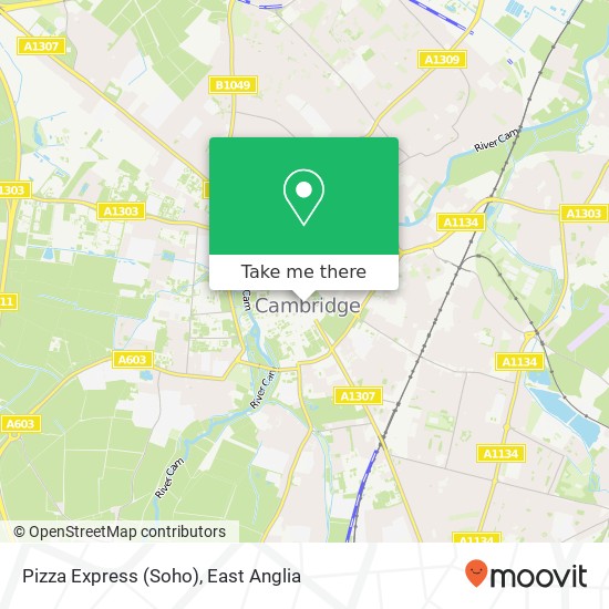Pizza Express (Soho) map