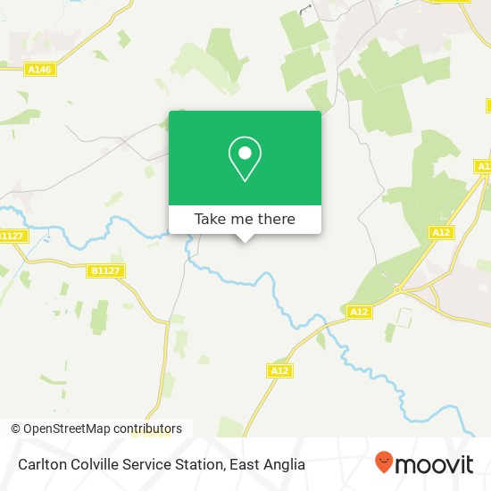 Carlton Colville Service Station map