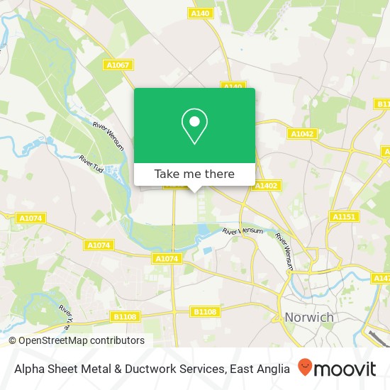 Alpha Sheet Metal & Ductwork Services map