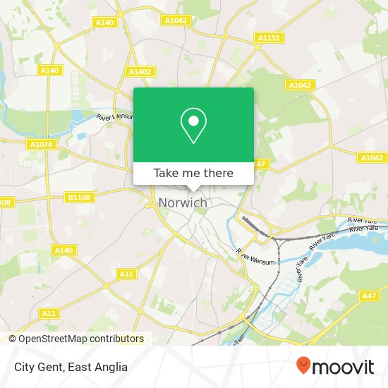 City Gent map