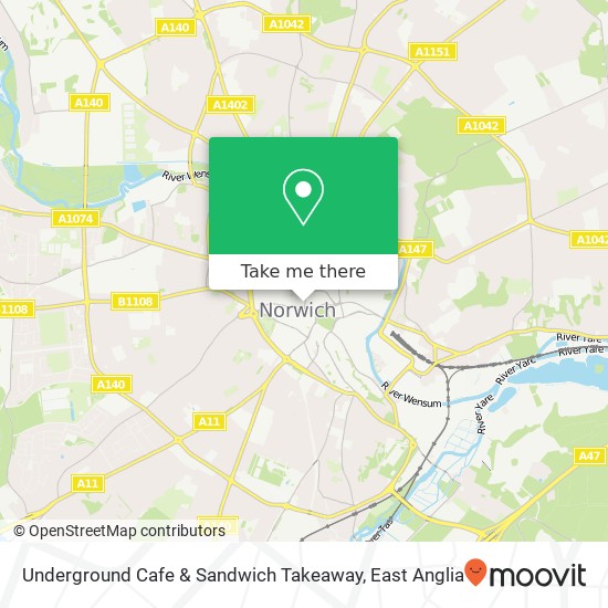 Underground Cafe & Sandwich Takeaway map