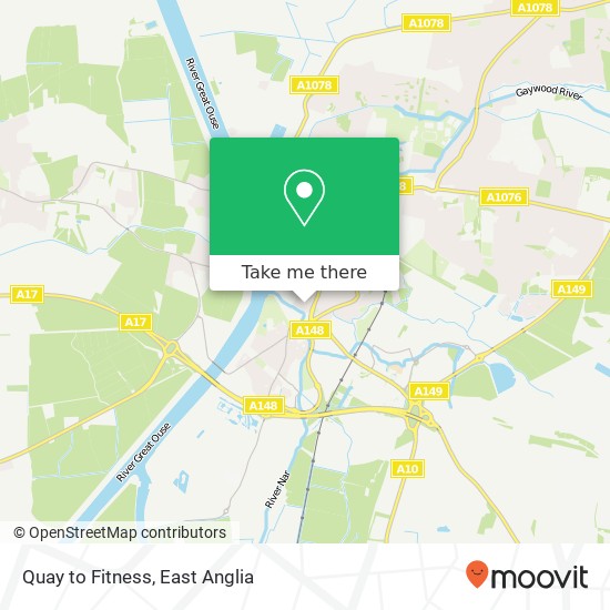 Quay to Fitness map