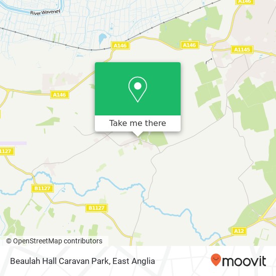 Beaulah Hall Caravan Park map