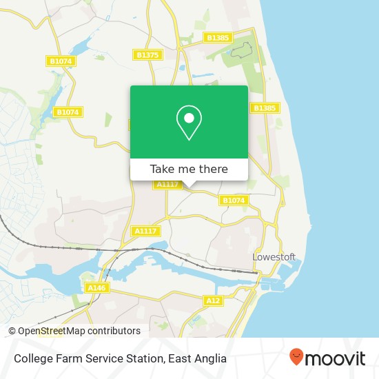 College Farm Service Station map