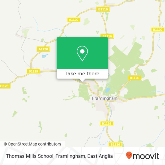 Thomas Mills School, Framlingham map