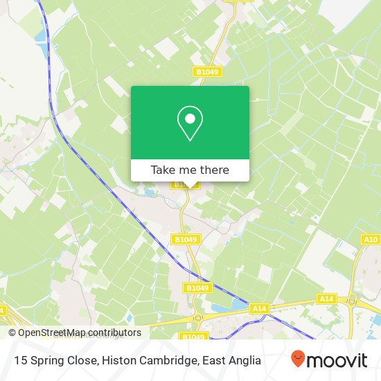 15 Spring Close, Histon Cambridge map