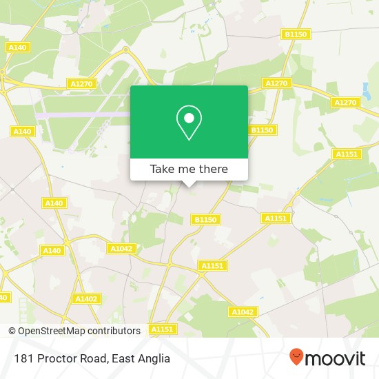 181 Proctor Road, Old Catton Norwich map