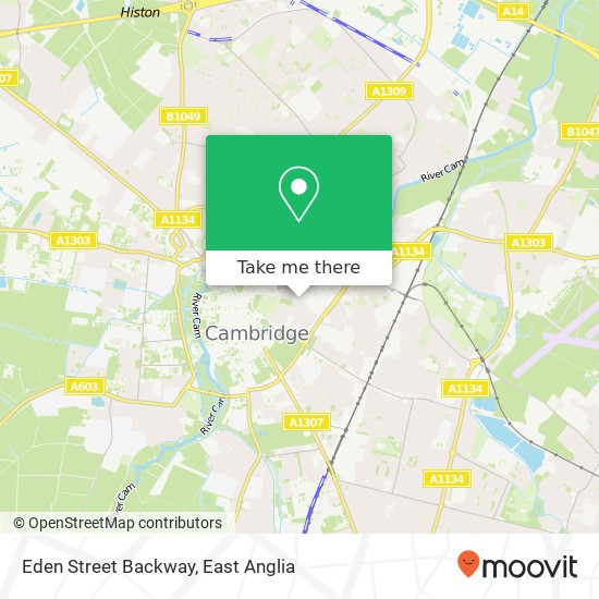 Eden Street Backway, Cambridge Cambridge map