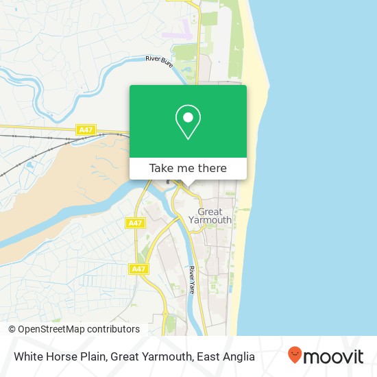 White Horse Plain, Great Yarmouth map