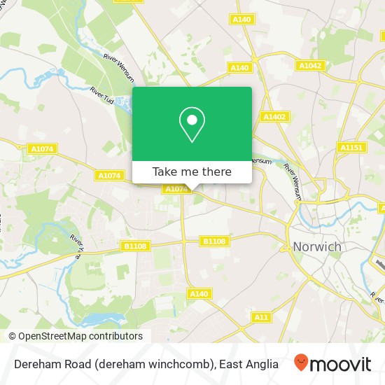 Dereham Road (dereham winchcomb), Norwich Norwich map