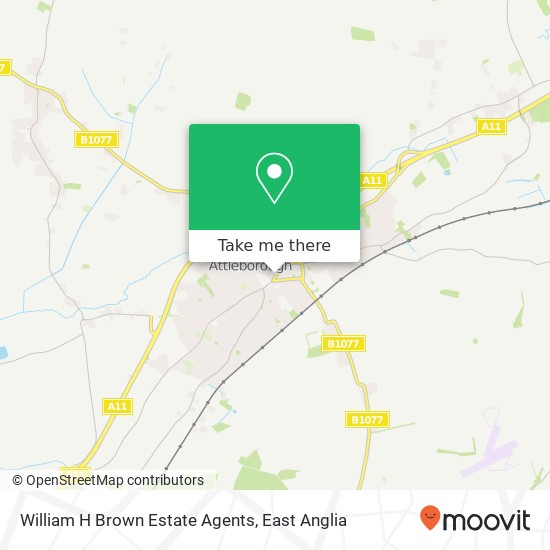 William H Brown Estate Agents, Exchange Street Attleborough Attleborough NR17 2AB map