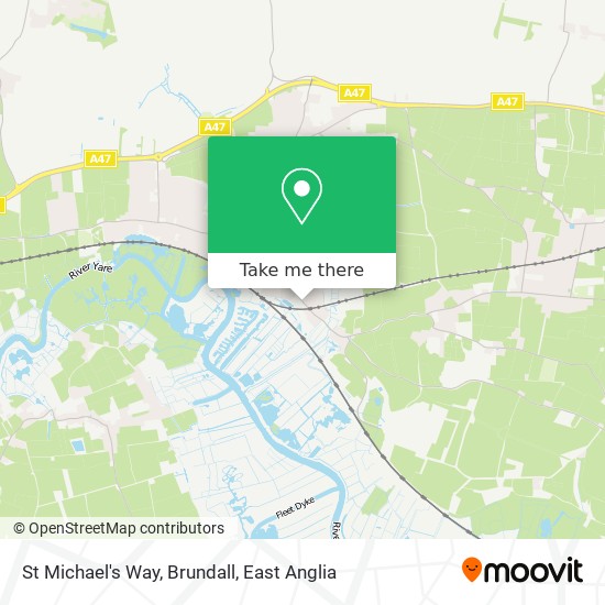 St Michael's Way, Brundall map