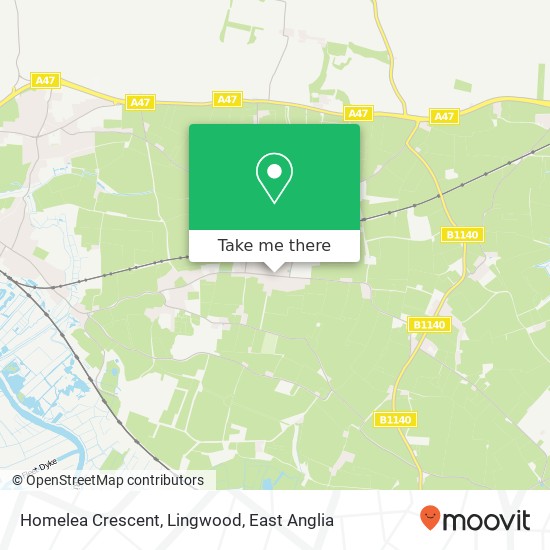 Homelea Crescent, Lingwood map