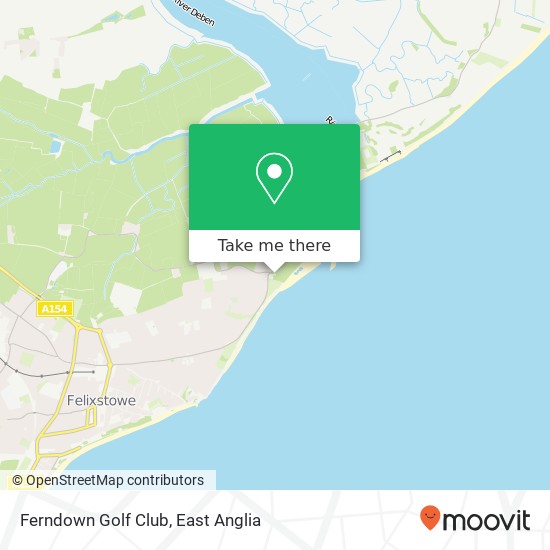 Ferndown Golf Club, Felixstowe Felixstowe map