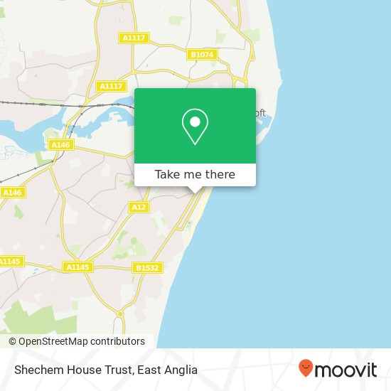 Shechem House Trust, 274 London Road South Lowestoft Lowestoft NR33 0 map